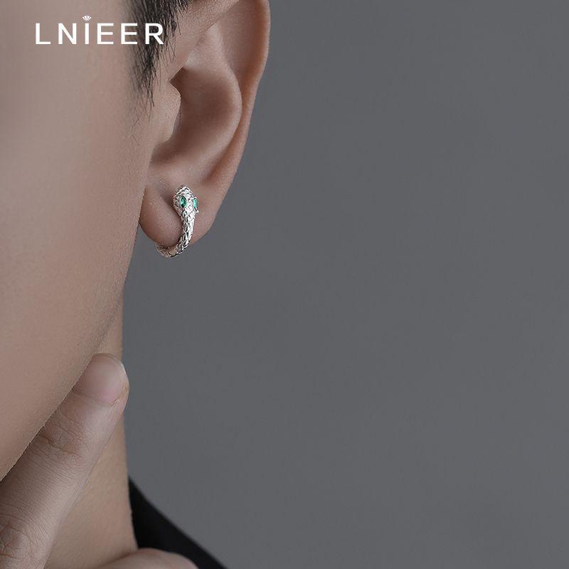 Минималистичная мужская одиночная серьга-гвоздик из стерлингового серебра 999 пробы - Крутой, Стильный, Высококачественный подарок на день рождения для парня