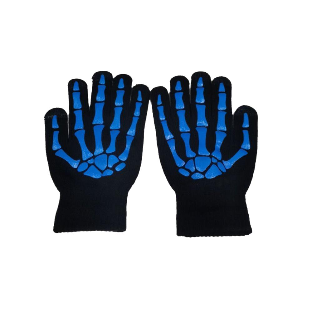 Thicken Luminous Skeleton Claw Gloves Full Finger Halloween Bone Claw Gloves  Cycling