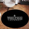 V-Volcom (1) Round Office Rug Decorative Floor Rug for Office Bedroom Living Room and Home Space