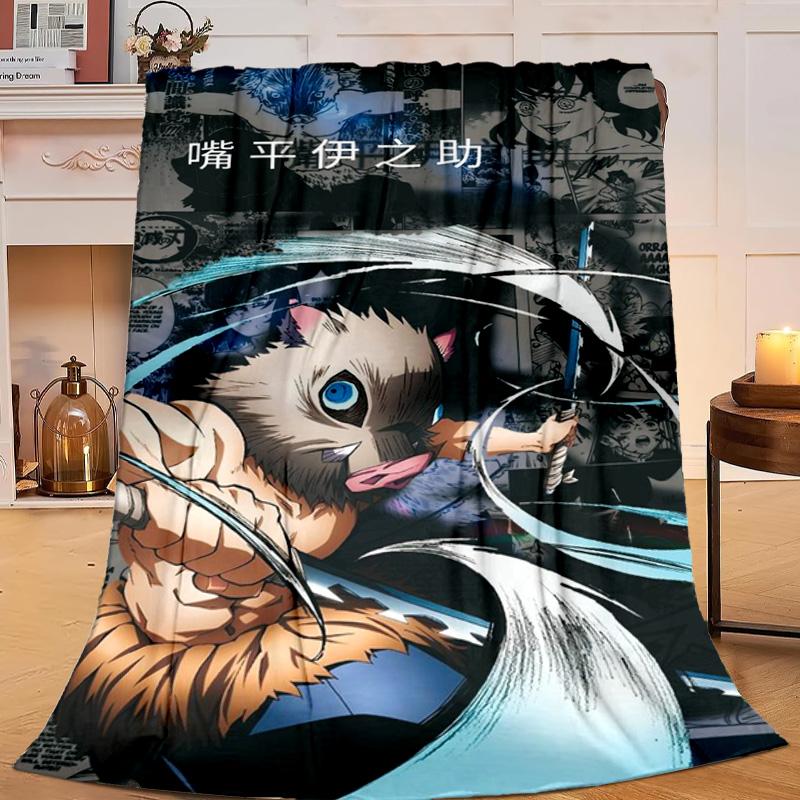 1PC Anime Slayer Adventure Flannel Blanket Gift, Suitable for Both Men And Women, Soft Ideal for Beds And Sofa, Birthday Or Christmas Gift