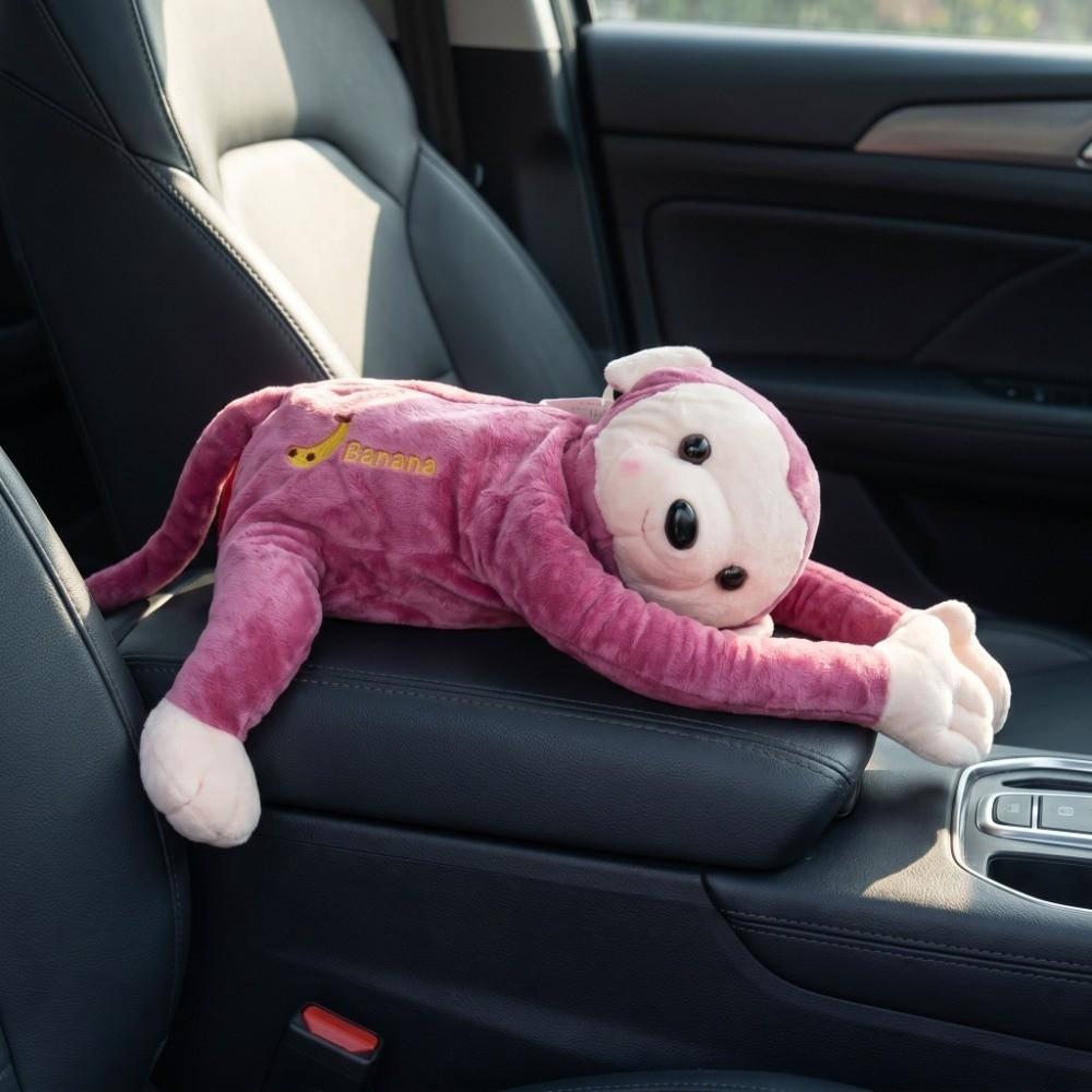 Plush Plush Monkey Tissue Box 50*29cm Cute Car Interior Accessory Family Vehicle Daily Travel Use