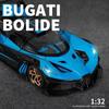 1/32 Bugatti Bolide Alloy Sport Car Model Toys Simulation Diecasts Metal Vehicle with Sound Light Pull Back Decoration Boy Gifts