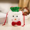Santa Claus Printed Drawstring Pouch Party Decor Peace Fruit Sack Xmas Gifts Bag Candy Bag Handbag