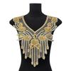 Beaded Sequins Sew On Collar Patches for Wedding Dress Evening Gown Embroidered Beads Sequins Sew On Patches Applique