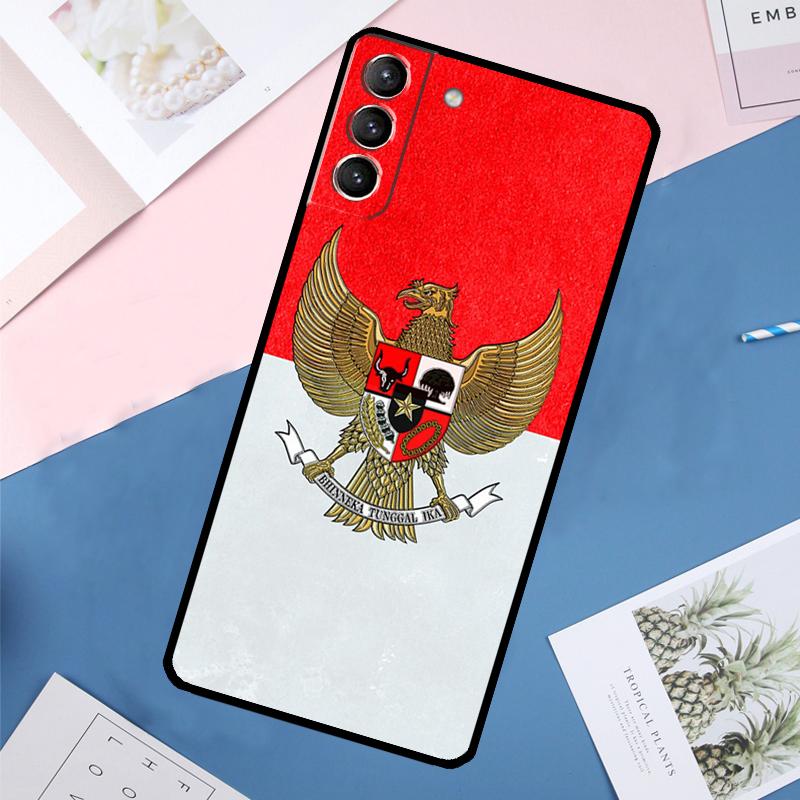 Чехол-карта с флагом Индонезии для Samsung Galaxy S25 Ultra S21 S22 S24 S23 Ultra S9 S10 Plus S21 FE S25 FE Задняя крышка