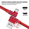 Extra Long L Type Curved Braided USB Cable for IPhone Samsung L Huawei L Fast Charging Cable Micro C Type USB Cable