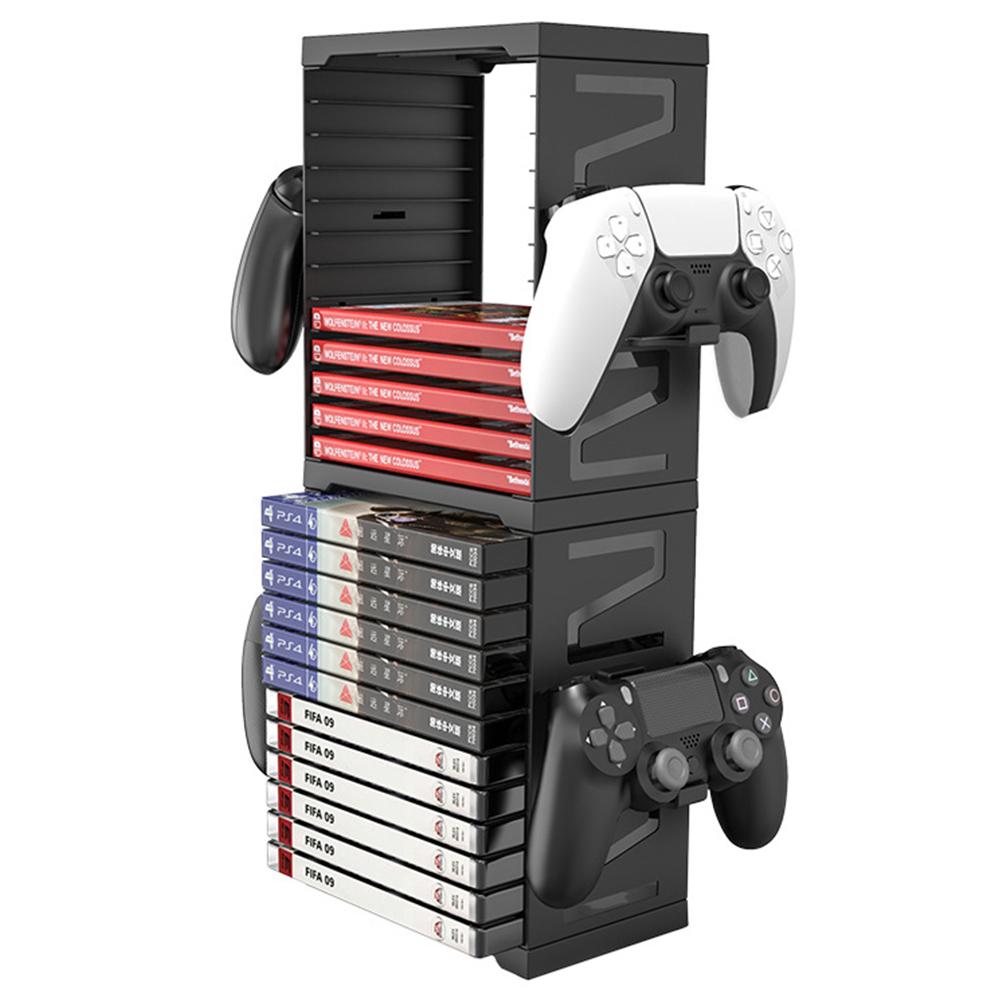 Башня-держатель для хранения 24 игровых дисков и карт для Nintendo Switch, Стойка-держатель для геймпада контроллера PS5/PS4/XBOX Series X/Xbox One