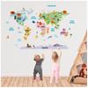 [R3452] - Multicolored 'World Map' Giant Sticker - 141x96 Cm