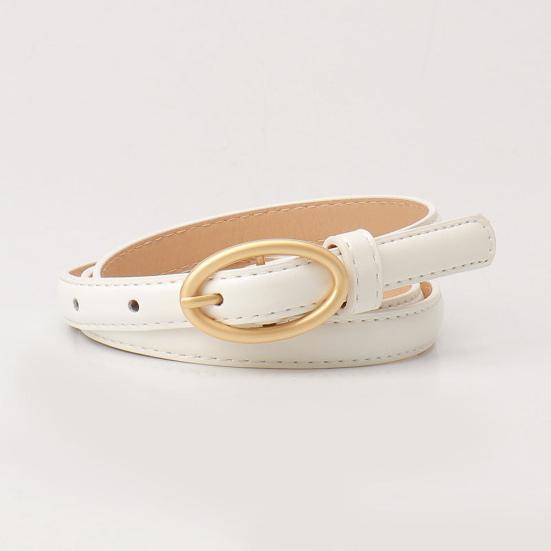 Женский ремень с металлической овальной пряжкой, декором и несколькими отверстиями, регулируемая длина, пояс из искусственной кожи, аксессуар для рубашки или свитера