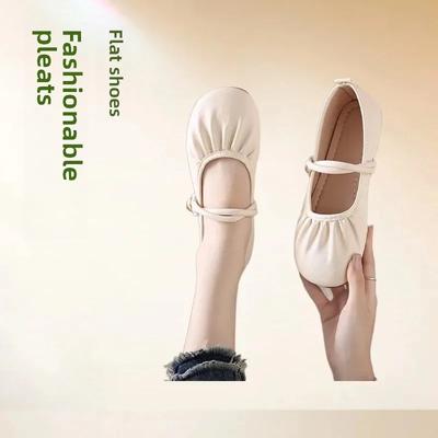 Женские складные туфли-балетки с мягкой подошвой, весна-лето, новый стиль, корейская версия, обувь слипоны для юбок, милый стиль