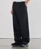 Awodeijeu Double-Pleated Double Wide Raw Denim Pants [Soft Black]