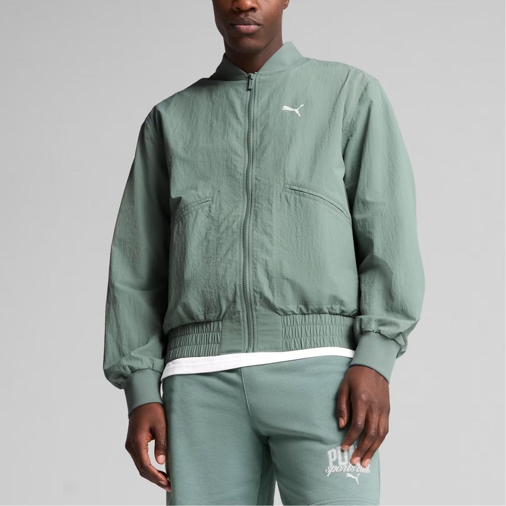 Puma Durable Comfortable Stand Collar Zip Long Sleeve Jacket Men Jackets Green 629903-30