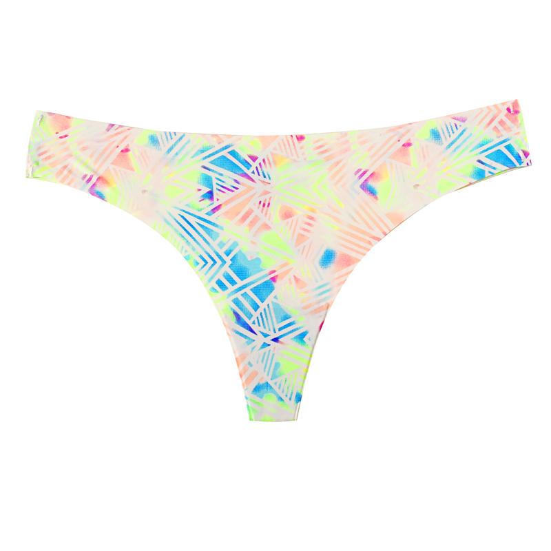 TERMEZY Сексуальные трусики с принтом, стринги с низкой талией, бесшовные дышащие трусики из ледяного шелка, женское нижнее белье, мягкое нижнее белье