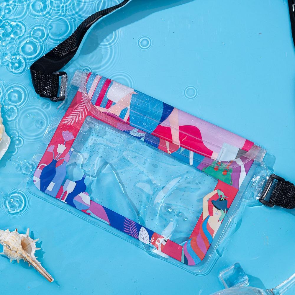Multifunctional PVC Swimming Storage Bag Waterproof Touch Screen Waist Bag Transparent Large Capacity Storage Pouch