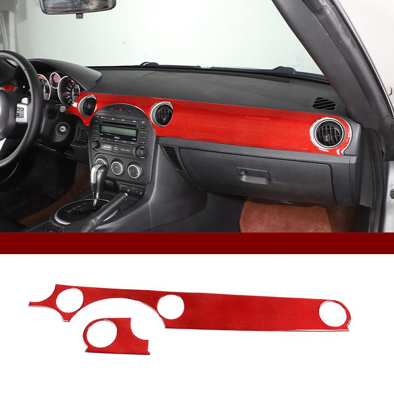 Для Mazda MX-5 NC 2009-2014 Мягкое Углеродное Волокно Декоративные Аксессуары для Центральной Консоли, Панели Приборов, Рулевого Колеса, Подлокотников Дверей Автомобиля
