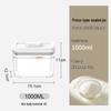 Square Clear Push-Type Storage Jar - Sealable Plastic Container for Kitchen Grains, Candy, and Fruit Powder