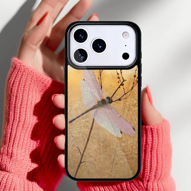 Чехол для телефона с изображением стрекозы, животное, арт, для iPhone 17 16 15 14 13 Pro Max, задняя крышка для 12 11 Pro, Coque