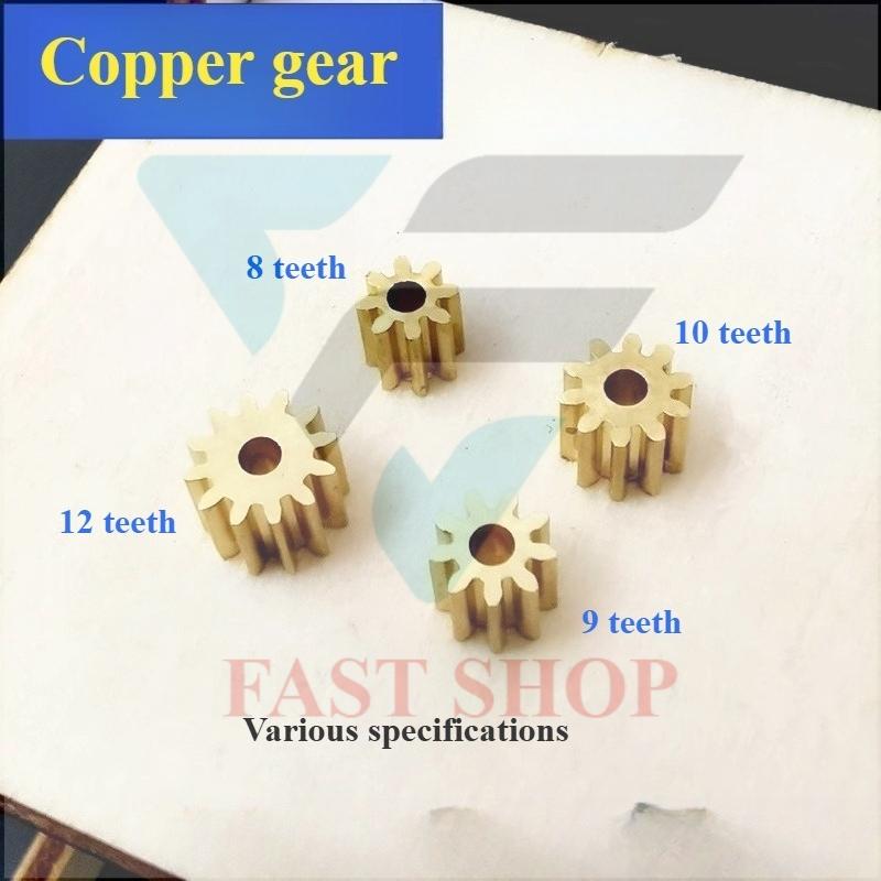10PCS Motor Metal Gear Copper Tooth 8-12 Tooth 2mm Axis Compact Remote Control Car Motor Toy Pinion