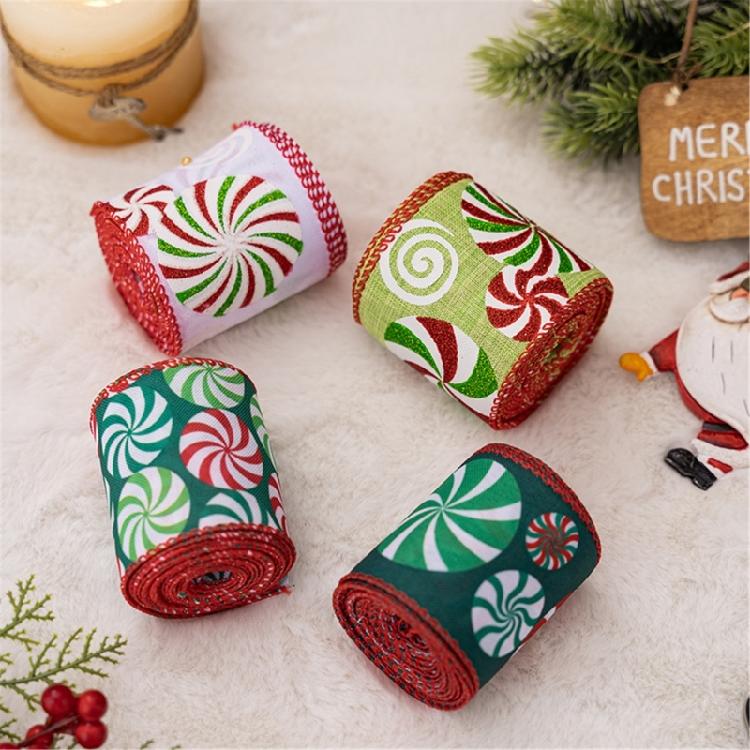 Creative Gift Decoration Ribbons Decorative Christmas Fabric Crafting Ribbons for Home and Party Embellishments