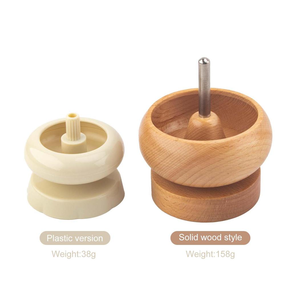 Bead Spinner for Jewelry Making, Effortless Rotating Wooden Clay Bead Spinner, Beading Supplies for Making Waist,Bracelets, Necklace