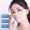 Sun Protection Ice Silk Sunscreen Mask Solid Color Thin Face Veil Cool Cycling Face Cover  Outdoor