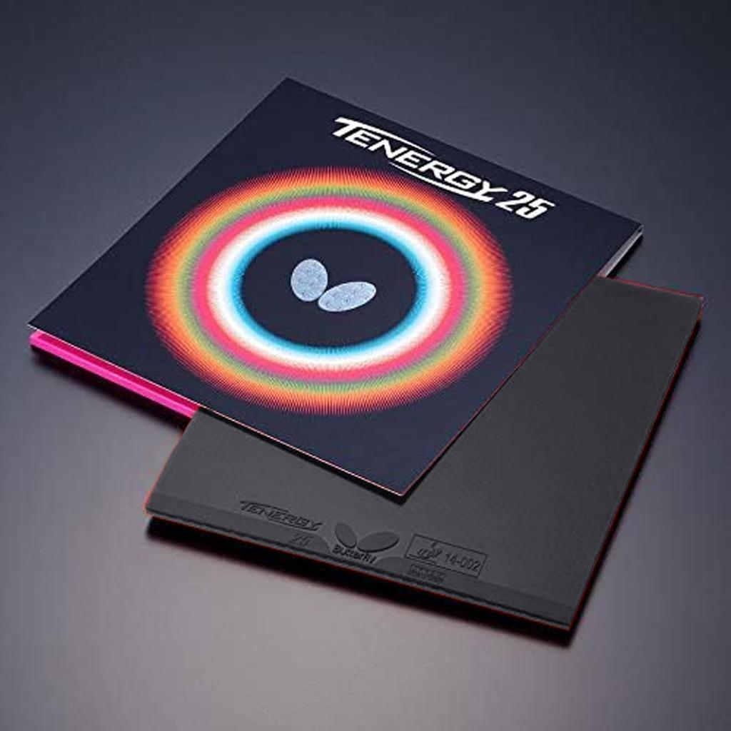 Butterfly Table Tennis Rubber Tenergy 25, Inner Soft, Tension (Spin), 05810, Black, Extra Thick