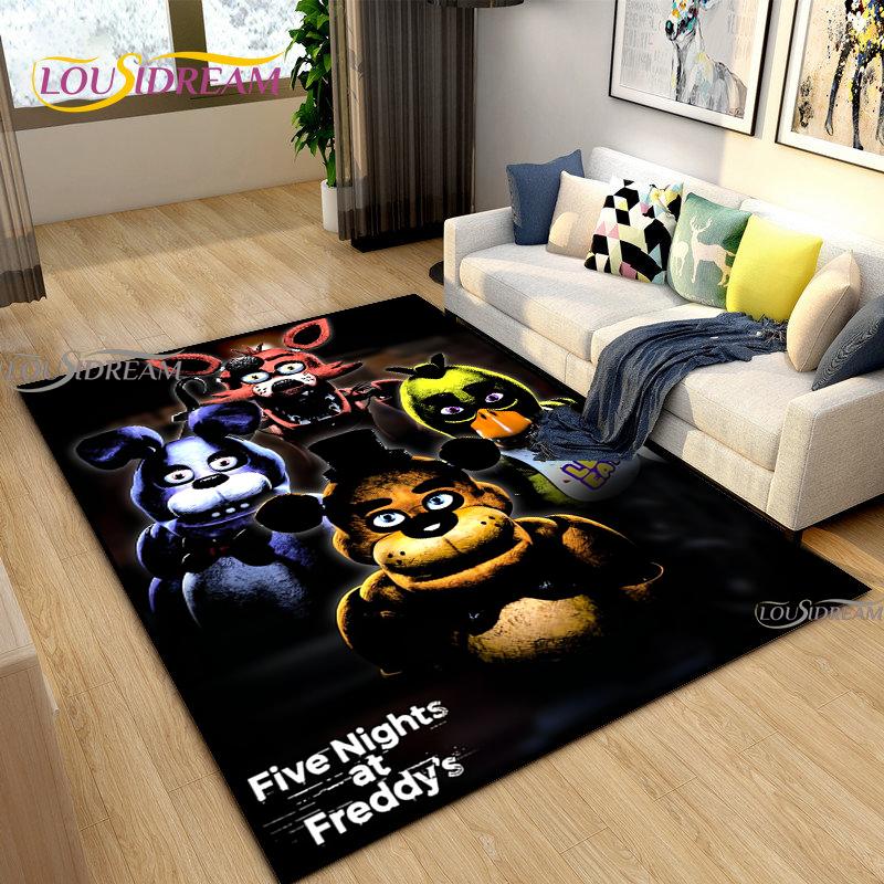 Horror Bear Night Game Carpet for Living Room Bedroom Rug Kitchen Kids Door Unslip Floor Mat Birthday gift photography props Rug