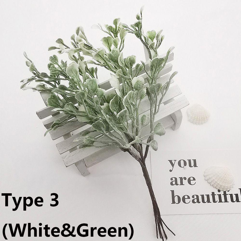 6PCS/Bundle DIY Home Decor Xmas Ornament Simulation Plants Faux Grass Pine Artificial Flowers