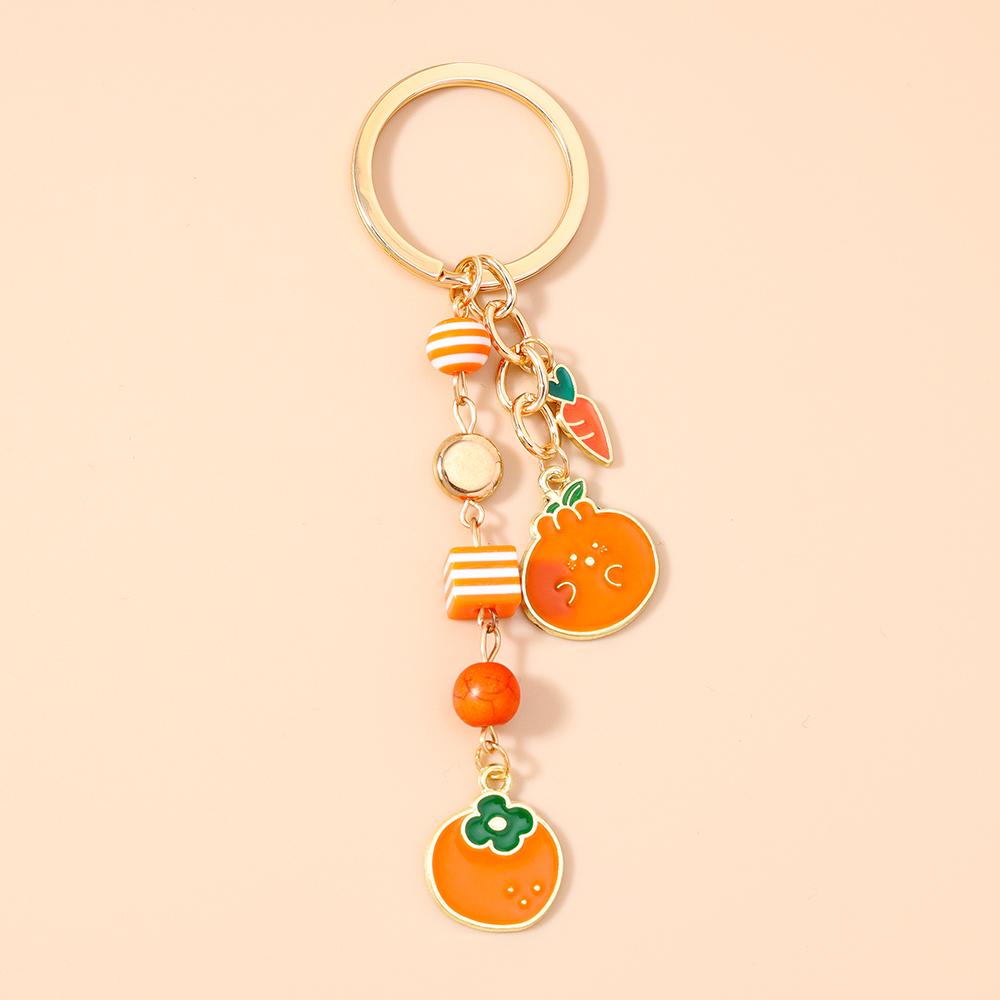 New Enamel Avocado Cherry Keychain Women Girls Fruit Key Ring Pendants for Handbag Decor DIY Key Chain Gifts