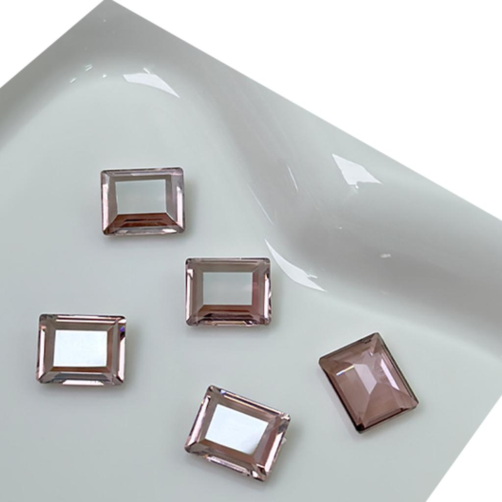 10 Pcs Nail Rhinestones Nail Crystal Gems Rectangular Nail Charms Clear Nail Art Charms Nail Art Decorations for Women