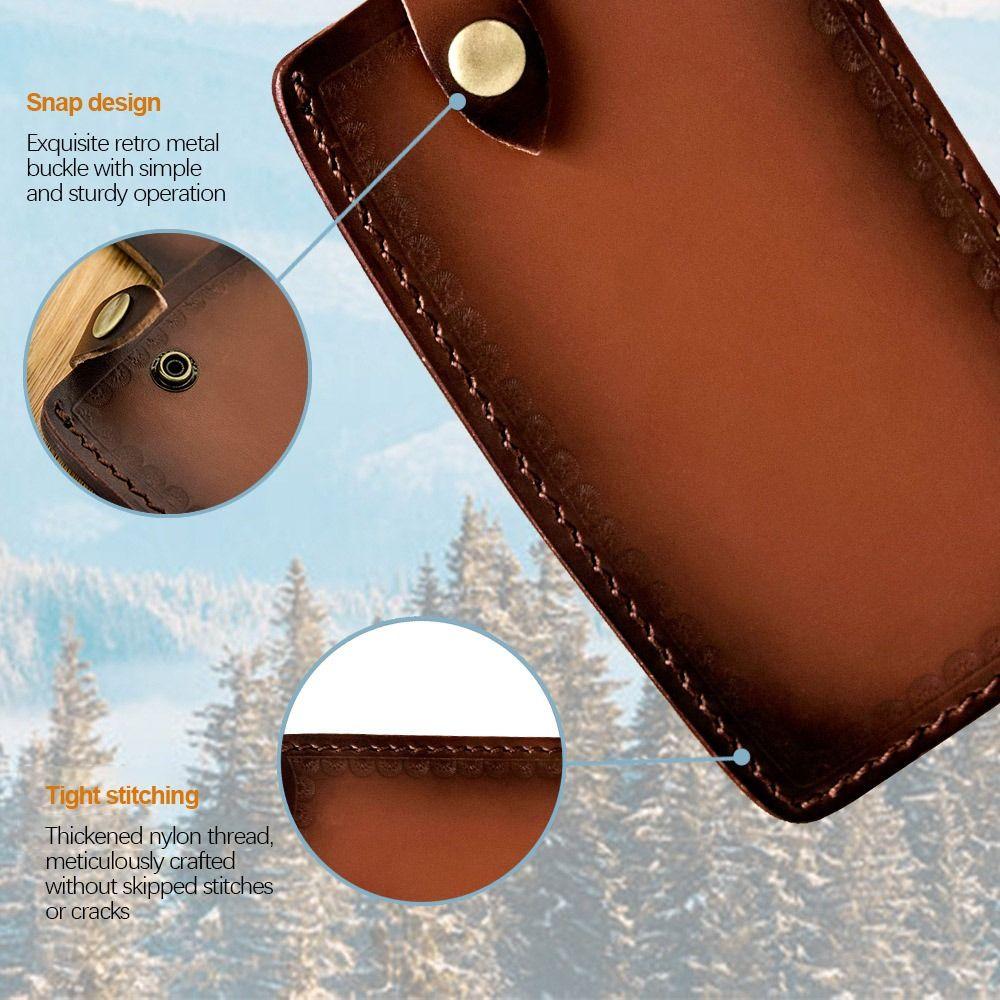 Кожаный чехол для охоты, держатель с петлей для ремня, чехол для прямого ножа, инструмент для кемпинга, чехол для фонарика на открытом воздухе