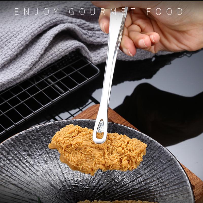 Зажим для барбекю из нержавеющей стали, кухонные щипцы для еды, переносной пинцет для барбекю, сервировочный зажим для шведского стола, приготовление картофеля фри, кухонный инструмент