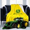 John Deere Logo Design Blanket Suitable for Sofas, Beds, Offices, And Camping - Perfect Gift for Halloween Christmas