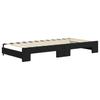 Extendable Daybed with Drawers Black 90x200 cm Velvet
