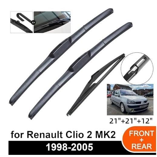Для Renault Clio 2 MK2 1998-2005 21 + 21 + 12 Передние и задние дворники Дворники