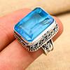 Удивительный голубой топаз драгоценный камень ручной работы из стерлингового серебра 925 пробы ювелирные изделия для подарка