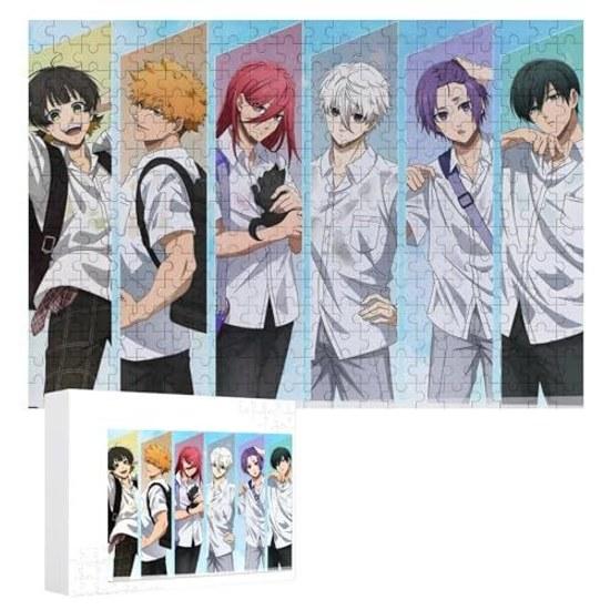 Blue Lock jigsaw puzzle wooden room decoration toy entertainment 300 pieces anime adults stress relief beginners children adult toys game wall hanging