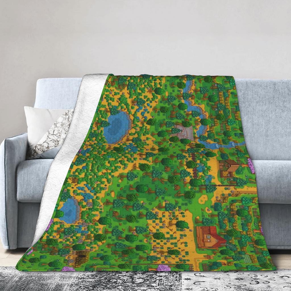 Фланелевые одеяла Stardew Valley Greenhouse Зимнее мягкое одеяло для детей и взрослых, для дивана, кресла, эстетичное покрывало, чехол для дивана