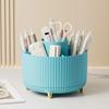 Makeup Brush Holder Large Capacity Multiple Compartments Multi-angle Rotating Countertop Cosmetic Organizer