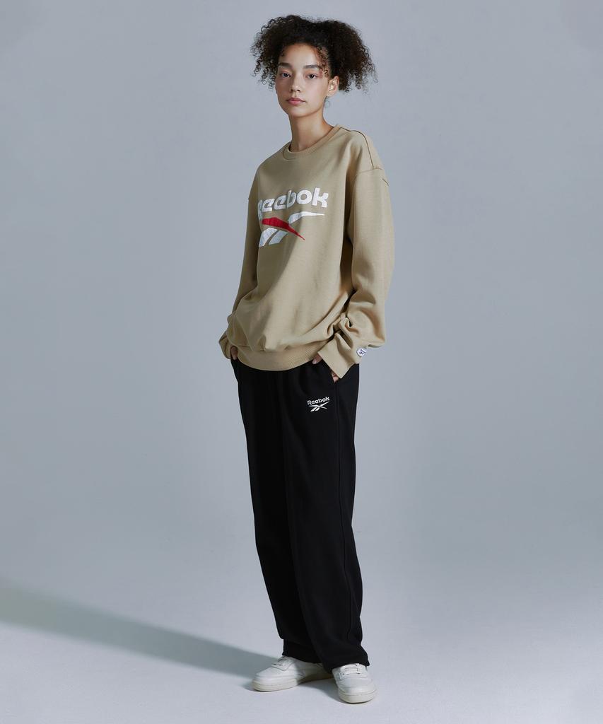 Reebok Свободные прямые спортивные штаны - Черные