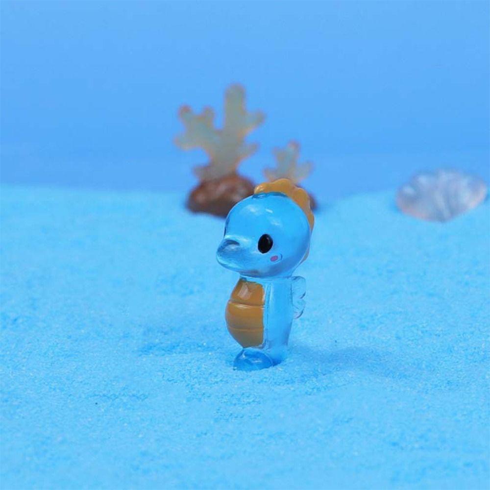 Cartoon Ocean Animal Miniature Figurines Cute Mini Ocean Animal Statue Desk Accessories