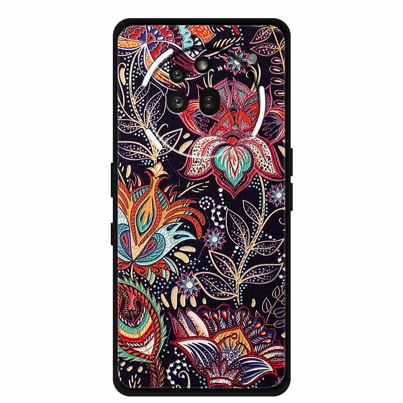 3D Тисненый Чехол Для Nothing Phone 3A Pro Чехол 3 A Pro Coque Цветы Черный Силикон Мягкая Задняя Крышка Для Nothing Phone3A Pro Чехол
