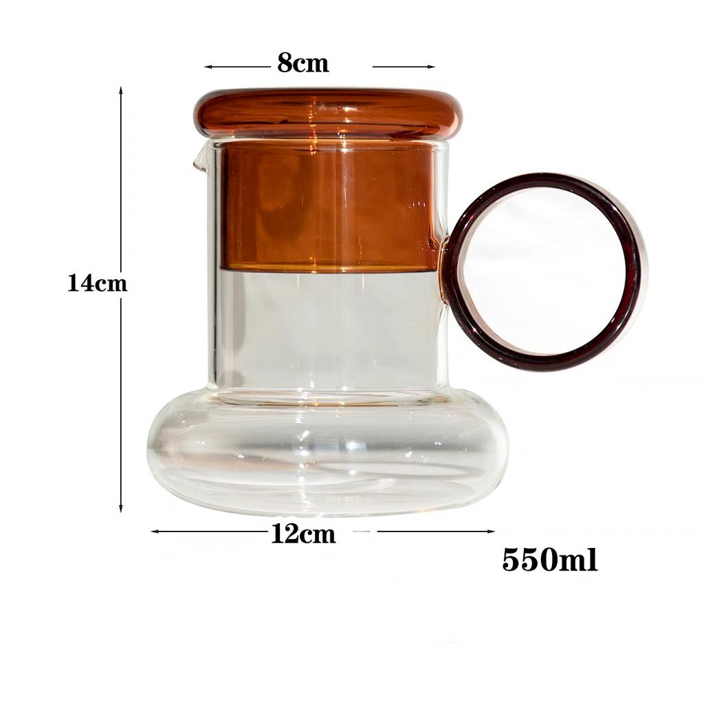 Термостойкий чайник с ручкой для холодного заваривания и крышкой, стеклянная чашка, горшок для воды, чашка для воды, чайник, заварочный чайник, кувшин, посуда для питья, кувшин для воды