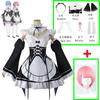 Anime Ram Rem Lolita Meid Cosplay Costume Re Life In A Different World From Zero Kara Hajimeru Isekai Seikatsu Dress Wig Suits