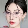 Korean Style Glasses for Women Cat Eye Shape Pearl Decoration Glasses Frames Y2K Stylish Decorative Glass