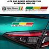 Car Stickers For Alfa Romeo 3D Metal Car Decor Emblem Fender Sticker Rear Trunk Badge Decal For Alfa Romeo Giulia Stelvio Giulie