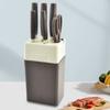 Набор кухонных ножей из семи предметов из нержавеющей стали, цветная коробка с подставкой для ножей