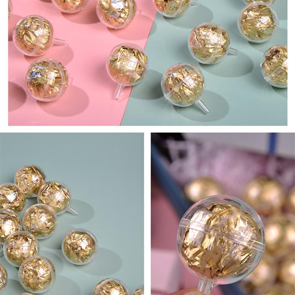20Pcs Clear Chocolate Ball Holder Plastic Candy Bouquet Box Flower Packaging Support Rack Round Candy Wrappers Case Gift