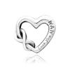 798825C00 Love You Mom Infinity Heart Silver Charm