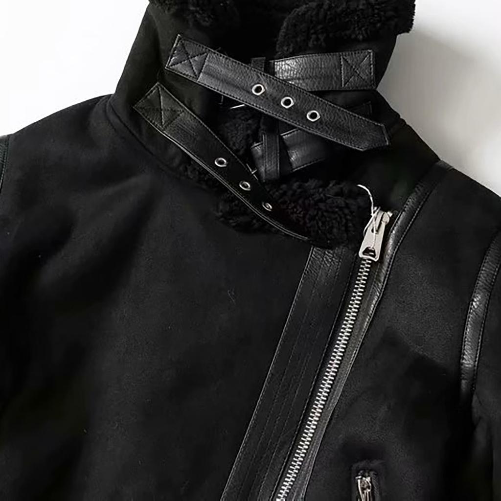 Женская кожаная куртка с пуховой подкладкой, длинная стеганая куртка со съемным меховым воротником